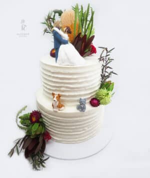 2 tier DH DF Sarah & Daniel KVBR 24.5.25 - Chocolate & Strawberry Wedding Cake