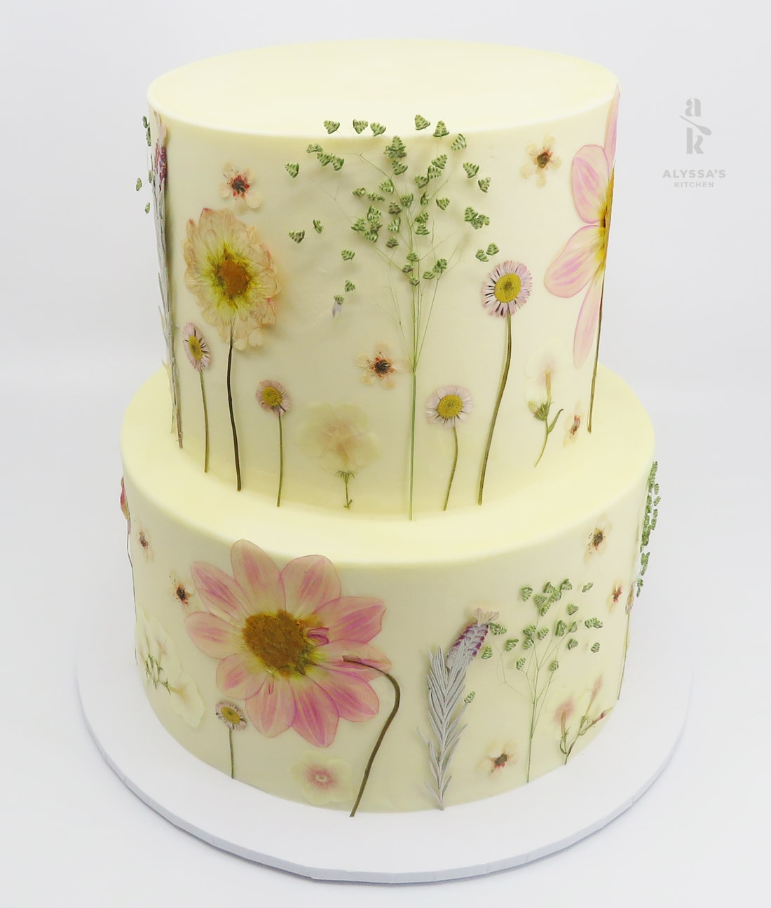 2 tier GF carrot Jordan Daly MBF 28.9.25 - Pressed Flower Gluten-Free Carrot Cake